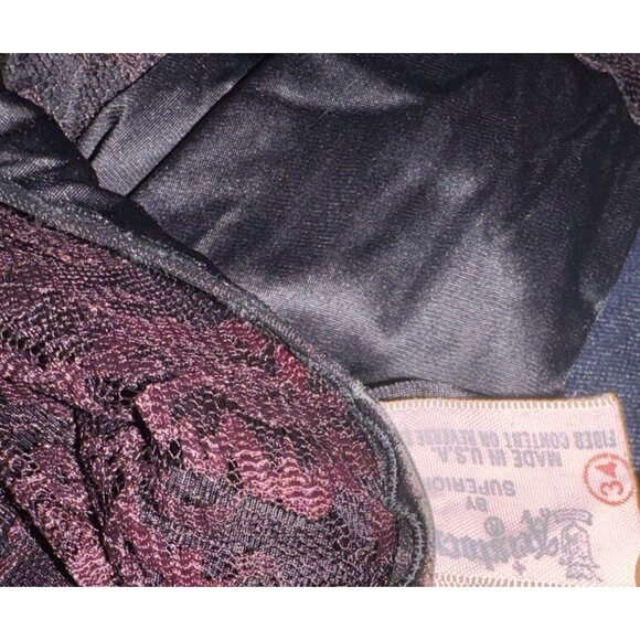 Vintage Black & Red Lace Slip Dress - Picture 2 of 7